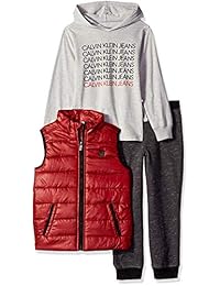 Calvin Klein 男童 3 件套连帽 T 恤