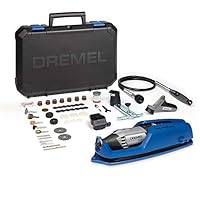 Dremel 4000旋转工具 175 W 旋转式多功能工具包，4个附件，65个配件 ，可变速度5000-35000 转，用于切割，雕刻，打磨，钻孔，抛光，铣削，刃磨，磨削
