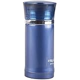 力巴铁日本进口不锈钢真空保温杯 旅行户外水杯女士办公杯男士商务保暖杯情侣学生保温杯杯子 200ML蓝色B-W200B