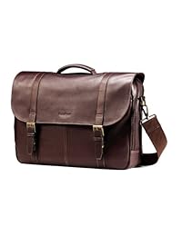 Samsonite Colombian Leather Flap-Over Laptop Case