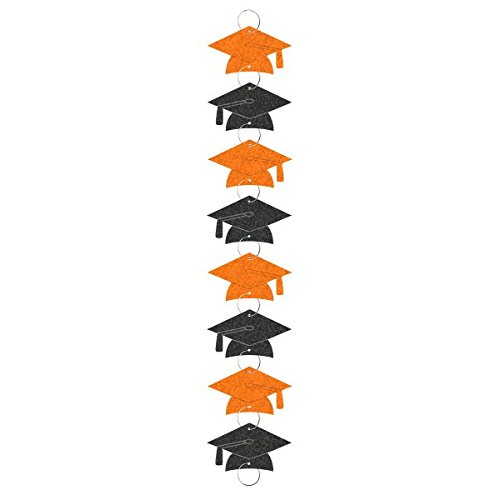 amscan school colors graduation party mortarboard ring garland