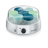 Severin JG 3525 Yoghurt Maker 带计时器，13 W，银色/白色