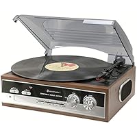 soundmaster 录音播放器转盘内置扬声器和耳机插孔PL186H