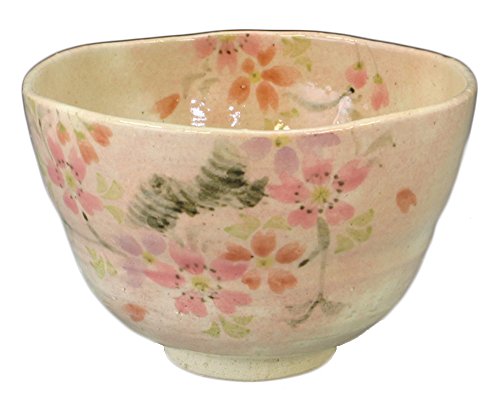 京焼 清水焼 瑞光窑 抹茶碗 (化妆箱入) 花日和 tzh744