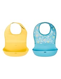 OXO Tot 两件套卷式围嘴 绿色/黄色