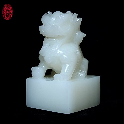 钰缘美玉阁 阿富汗白玉 狮子 印章 私人定制 免费刻字 篆刻 姓名章