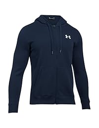 Under Armour 安德玛 Rival 修身男士运动夹克 全长拉链舒适连帽衫