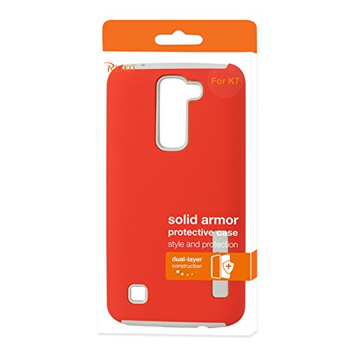 reiko solid armor dual layer protective case for lg k7/ tribute