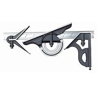 Starrett 434-12-4R 12 英寸组合套装带锻造和硬化钢方形和中心头