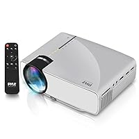 Pyle 便携式多媒体家庭影院投影仪 - 紧凑高清 1080p 高流明 LED USB HDMI 可调节 50 英寸至 130 英寸屏幕 - 内置立体声扬声器，带遥控器
