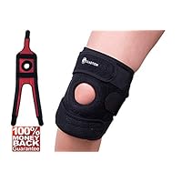 Gladton 大号 XL XXL XXXL 2XL 3XL 护膝支撑 适用于运行 Meniscus 撕裂* ACL MCL *运动。 开放式髌骨可调节稳定器，适合大码大腿大腿女士。 3 种尺寸