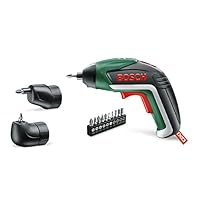 Bosch 无绳螺丝刀 IXO 套装（角度适配器，偏角适配器，10 个螺丝刀头，USB 充电器，金属外壳，3.6 V，1.5 Ah）