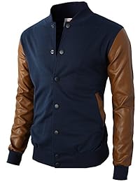 h2h 男式修身学院风棒球飞行员夹克 OF 各种款式