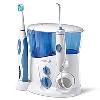 Waterpik WP-900 全套护理冲牙器和声波牙刷，白色 需配变压器