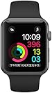 Apple Watch Series 2 42 毫米深空灰色铝金属表壳搭配黑色运动型表带MP062CH/A