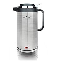 NutriChef PKWK23SR Electric Water Kettle, Silver