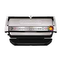Tefal GC722D Optigrill plus XL, 电烤架，加大型号，带有附加温度等级设置和XL烤肉盘2000瓦，自动显示烹饪状态，9个预设烧烤程序，黑色/银色