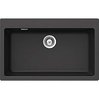 Schock Primus N 100 X L AP 51 嵌入式水槽，长方形，煤黑色，720 X 384毫米