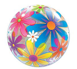 商品22" fanciful flowers bubble qualatex balloons