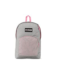 Trans by JanSport Overt 17.5 英寸激光蕾丝背包 - 灰色/粉色