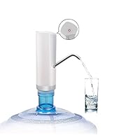 Vianber 无线电动水泵，自动加仑瓶装饮水泵，带开关按钮便携式按钮泵，适用于家庭旅行/办公室/厨房 白色 V-pump