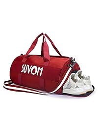 SUVOM 运动健身包带鞋隔层和干湿两用独立口袋旅行周末行李袋男女通用，32L