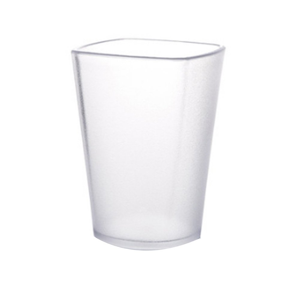 磨砂半透明质感家庭杯子 情侣立体水杯漱口杯 创意刷牙杯 (透明白色)