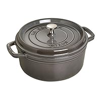 STAUB 1103018 圆形炖锅，30厘米，灰色