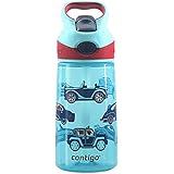 （送杯套+杯刷+吸管刷）美国Contigo康迪克悠享系列儿童宝宝水壶吸管杯防漏水壶夏季防摔可爱便携喝水杯子450ml (汽车总动员)