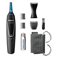 Philips 飞利浦 Series 5000鼻毛、眉部和鬓角修剪器，电池供电，防水，安全无拉扯- NT5171/15