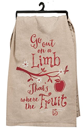 kay dee designs r6247 an apple a day on a limb flour sack towel