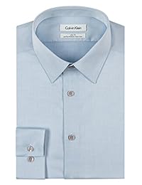 Calvin Klein 卡尔文·克莱恩 男式 修身免烫人字尖领衬衫