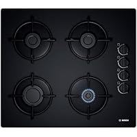 BOSCH POP6B6B10 4 Burner Black Ceramic Glass Gas Hob