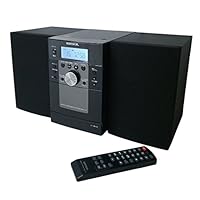 WINTECH AM/FM数字调谐器 (支持FM宽频) 搭载CD磁带迷你音乐器 黑色 附带遥控器 KMC-113