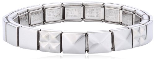 womens stainless steel charm bracelet-nomination ikons 239004