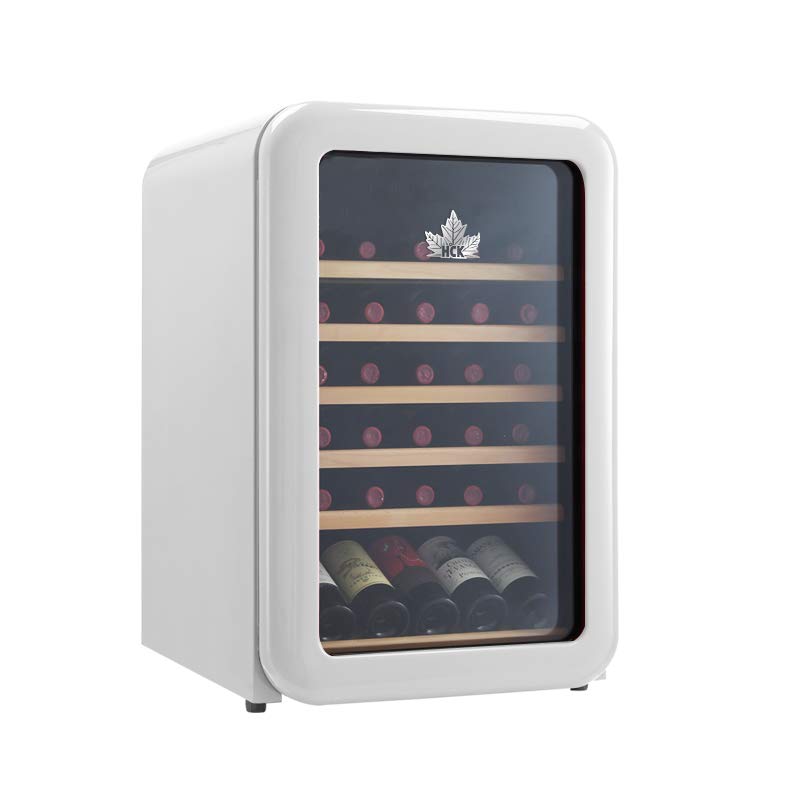 哈士奇 sc-130rda红酒柜酒柜复古酒柜冰箱小型冷藏冰吧红酒柜 白色