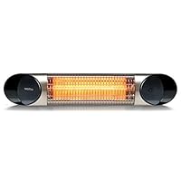 Veito Blade 迷你 1200W 防水 IP55 壁挂式室内外庭院取暖器，黑色/银色