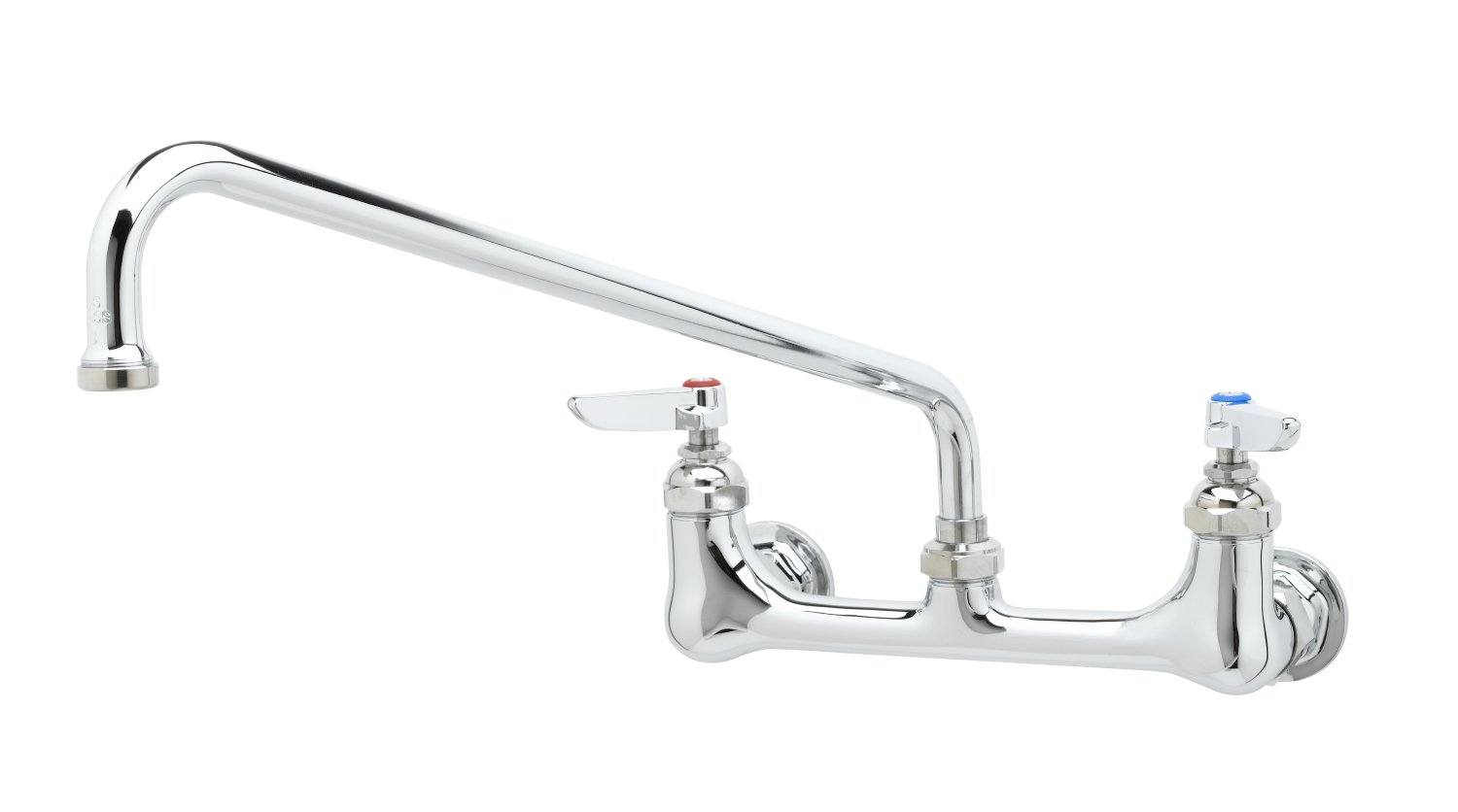 t&s brass b-2299 双口水龙头,壁挂式,20.32cm 中心,35.