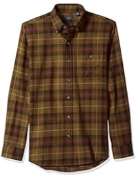 ARROW 男式长袖格子法兰绒衬衫 Rosin Green X-Large