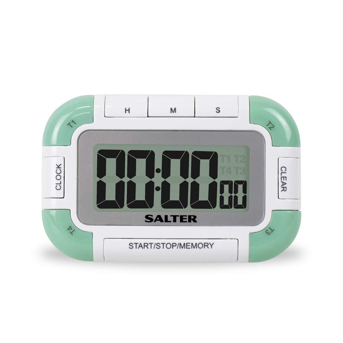 salter 4 路数字厨房计时器 - 电子烹饪/烘焙秒表,4 个定时器带有单个