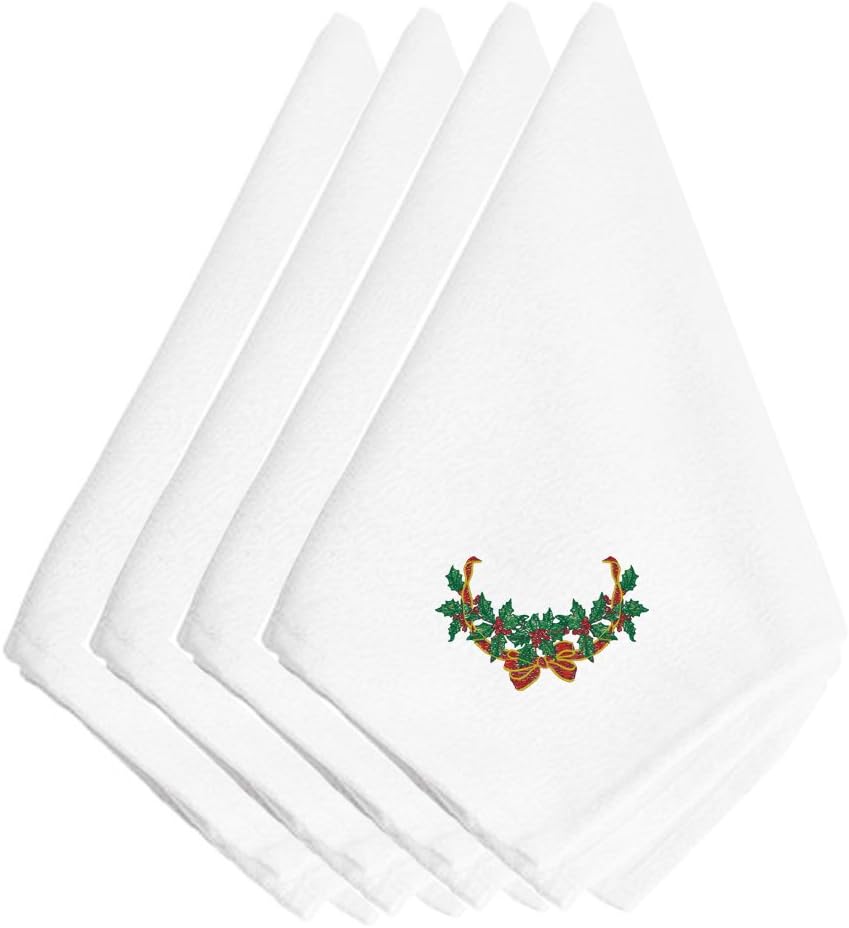 carolines treasures embt3535npke 圣诞节假帆船刺绣餐巾纸(4 件套)
