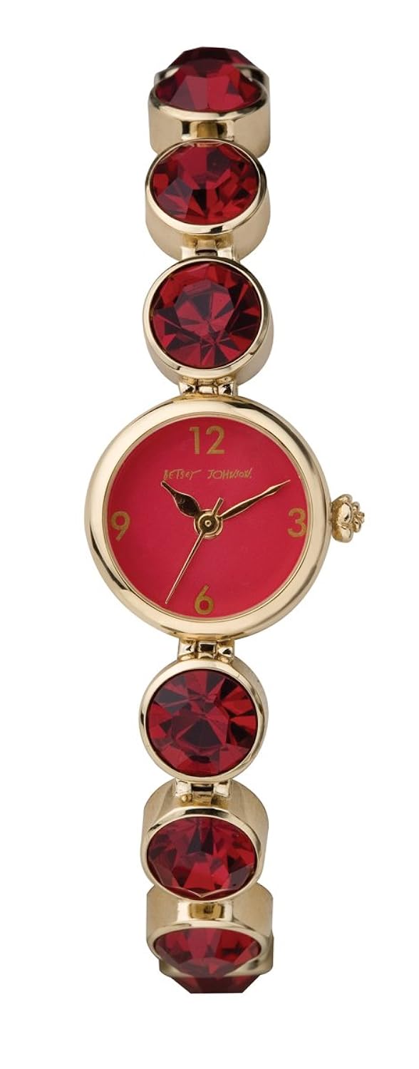 betsey johnson 女士 bj4139 pop pop 70  s 亮色系列红色*手表
