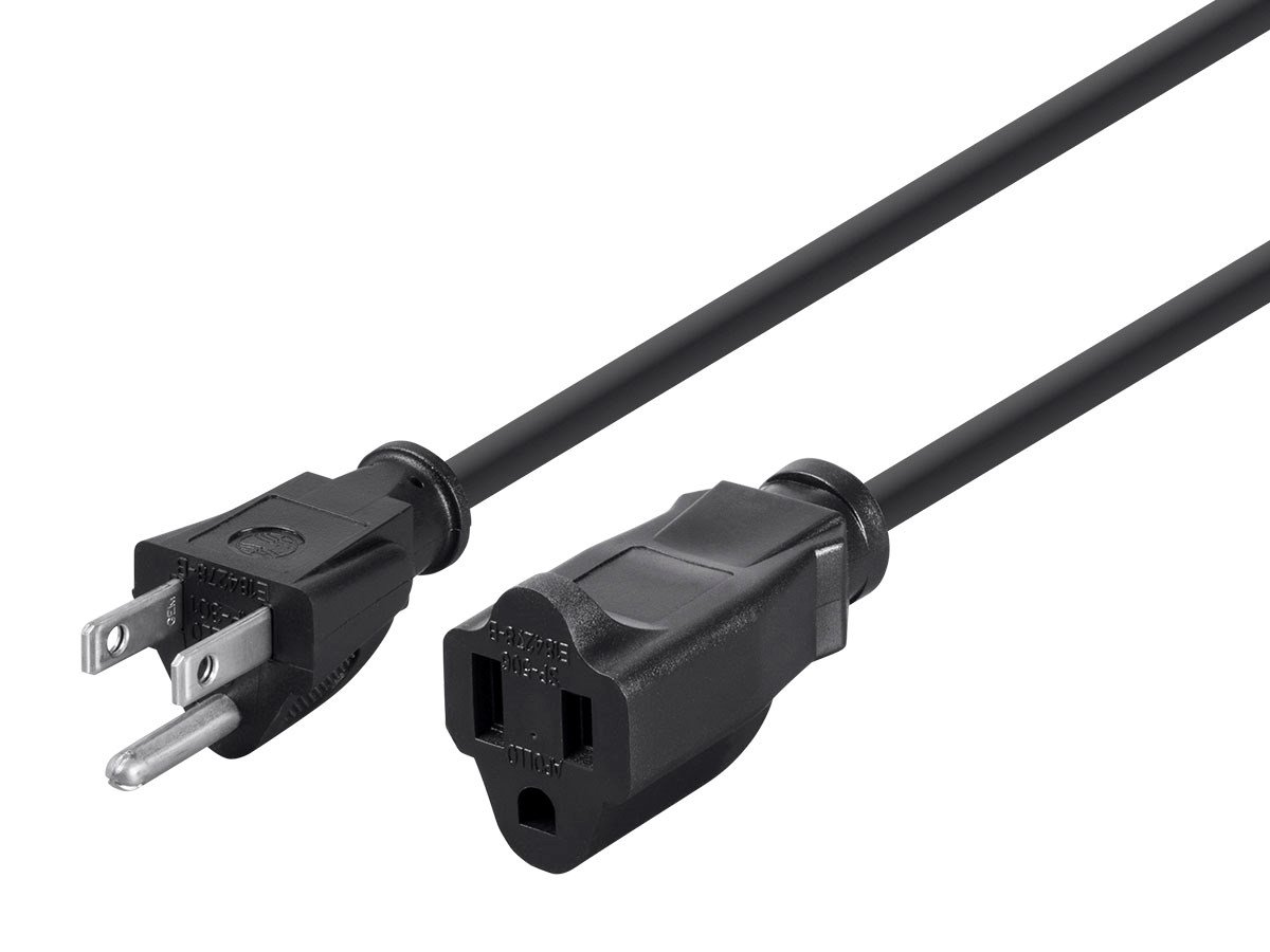 monoprice 25ft 16awg 电源延长线 - sjt 16/3c nema 5-15p to nema 5
