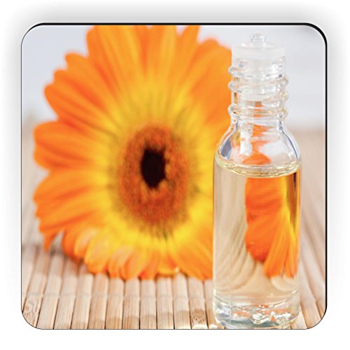 商品rikki knight glass phial with orange gerbera flower design