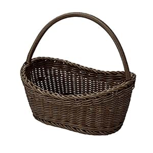 saleen wickerwork 购物篮袋,棕色,43.5 x 27 x 19 厘米