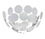 由金属制成的天花灯设计。 Weißmatt/Silberfarbig 54  x  54  x  30 cm