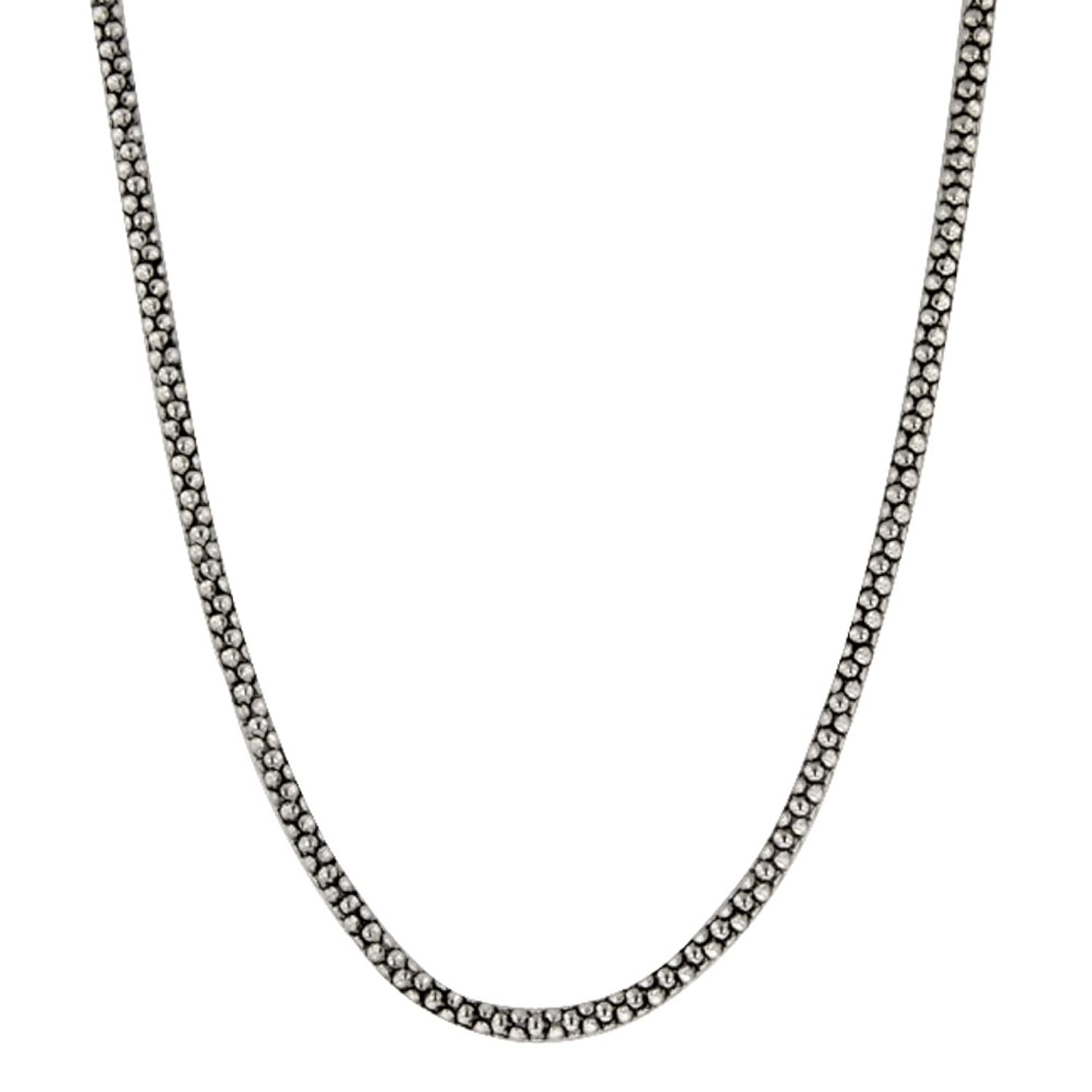 镀铑锈色爆 cm 链项链–40.64cm   3in