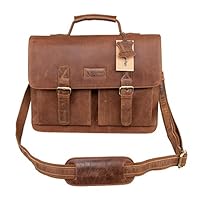 Woodpecker 真皮牛皮 15.5 英寸真皮邮差包 男式笔记本电脑斜挎包 单肩包 公文包 Macbook 挎包