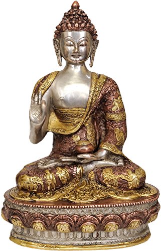 商品aone india blessing buddha - brass statue