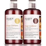 ZOOLY卓蓝雅生姜洗护老姜王乌黑浓密生姜洗发水400ml姜汁护发素400m男女士通用洗发露去屑控油洗发水护发无硅油养发 …